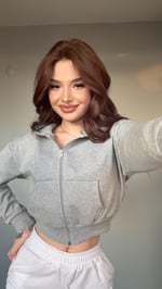 Alya Crop Hırka Gri