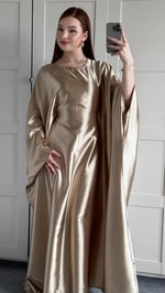Arabic Saten Elbise Gold