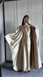 Arabic Saten Elbise Gold