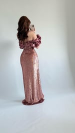 Arina Payetli Abiye Pembe