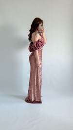 Arina Payetli Abiye Pembe