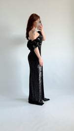 Arina Payetli Abiye Siyah