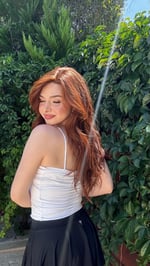 Askılı Kurdele Crop Beyaz