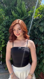 Askılı Kurdele Crop Siyah 