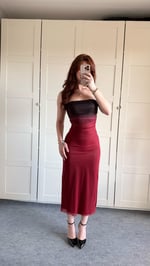Aura Elbise Bordo