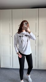 Babyboo Çift Kurdele Beyaz Uzun Kol