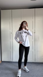 Babyboo Çift Kurdele Beyaz Uzun Kol