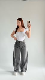 Baggy Balon Pantolon Füme