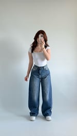 Baggy Balon Pantolon Koyu Mavi