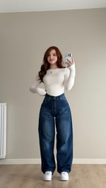 Baggy Bel Tokalı Pantolon Koyu Mavi