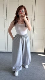 Baggy Bol Lastik Paça Eşofman Gri