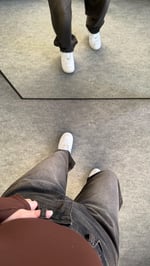 Baggy Eski Kahve Bel Tokalı Pantolon