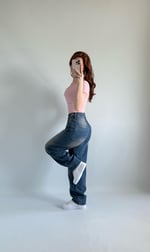 Baggy Mavimsi Çift Kemer Pantolon