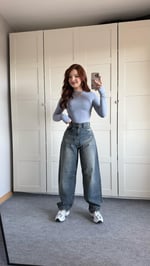 Baggy Vintage Bel Tokalı Pantolon