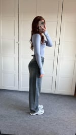 Baggy Vintage Bel Tokalı Pantolon