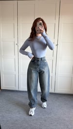 Baggy Vintage Bel Tokalı Pantolon