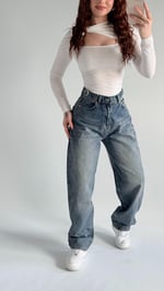 Baggy Vintage Çift Kemer Pantolon