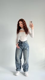 Baggy Vintage Çift Kemer Pantolon