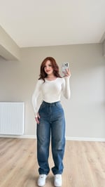 Baggy Viral Bel Tokalı Jean Lacivert