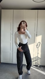 Baggy Viral Jeans Çift Kemer Füme