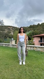 Baggy Viral Jeans Çift Kemer Riven