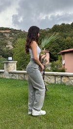 Baggy Viral Jeans Çift Kemer Riven
