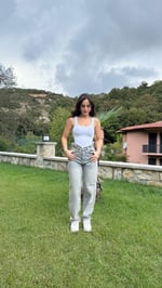 Baggy Viral Jeans Çift Kemer Riven