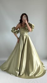 Barbie princess Abiye Fıstık Yeşili