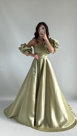 Barbie princess Abiye Fıstık Yeşili