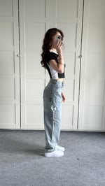Barrel Bol Kesim Baggy Jean Açık Mavi