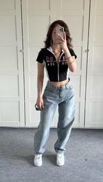 Barrel Bol Kesim Baggy Jean Açık Mavi