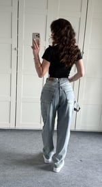 Barrel Bol Kesim Baggy Jean Açık Mavi