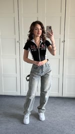 Barrel Bol Kesim Baggy Jean Eskitme