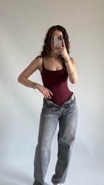 Basıc İp Askılı Atlet Bordo
