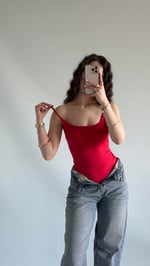 Basıc İp Askılı Atlet Kırmızı