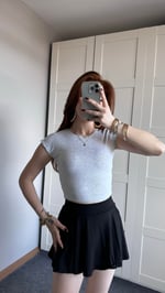 Basıc Kısa Gri Tişört