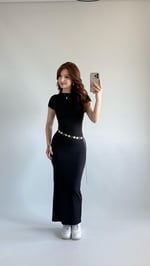 Basıc Kısa Kol Siyah Elbise