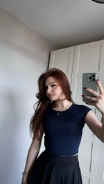 Basıc Kısa Lacivert Tişört