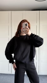 Basıc Oversize Sweat Siyah