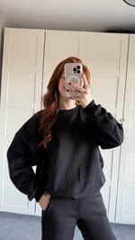 Basıc Oversize Sweat Siyah