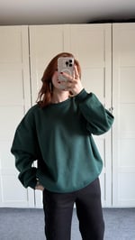 Basıc Oversize Sweat Yeşil