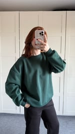 Basıc Oversize Sweat Yeşil