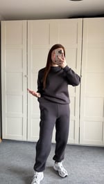 Basıc Sweat Eşofman Takımı Antrasit
