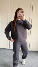 Basıc Sweat Eşofman Takımı Antrasit