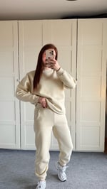 Basıc Sweat Eşofman Takımı Bej
