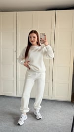 Basıc Sweat Eşofman Takımı Beyaz