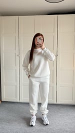 Basıc Sweat Eşofman Takımı Beyaz