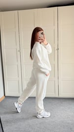 Basıc Sweat Eşofman Takımı Beyaz