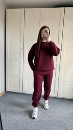 Basıc Sweat Eşofman Takımı Bordo