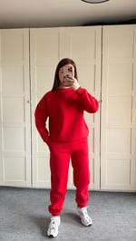 Basıc Sweat Eşofman Takımı Kırmızı